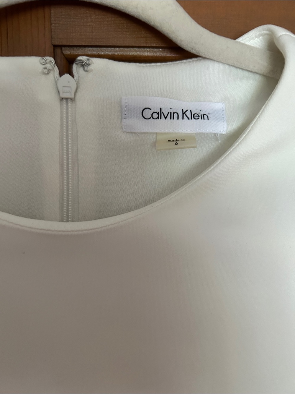 Calvin Klein Sleeveless Colorblock Midi Dress in White, Teal & Blue - Picture 2 of 2